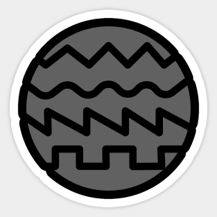 Synthesizer Waveforms Sticker